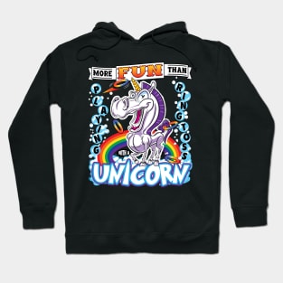 Goofy Unicorn Cartoon - More fun than Playing Ring Toss with Unicorn Hoodie